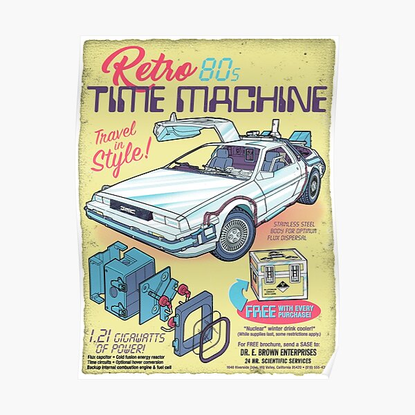 Retro Time Machine Poster