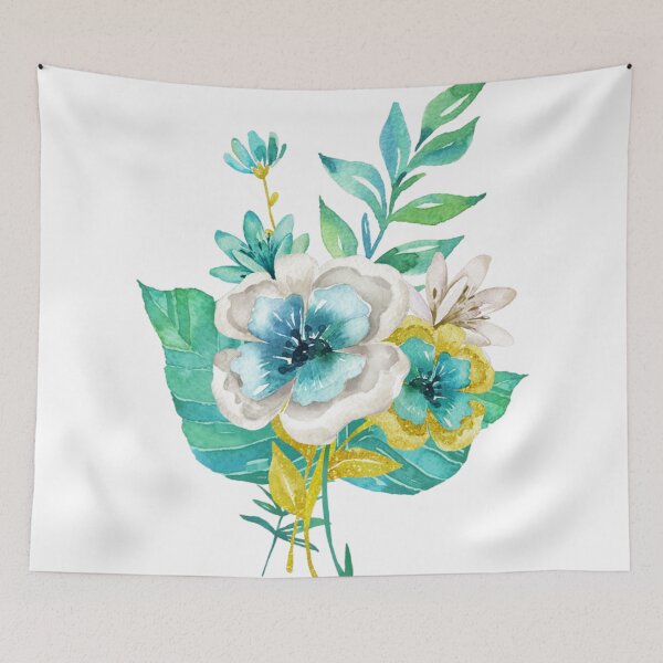 Item preview, Watercolor Lovely Blue flowers make life beautiful.  designed and sold by monodesigns.