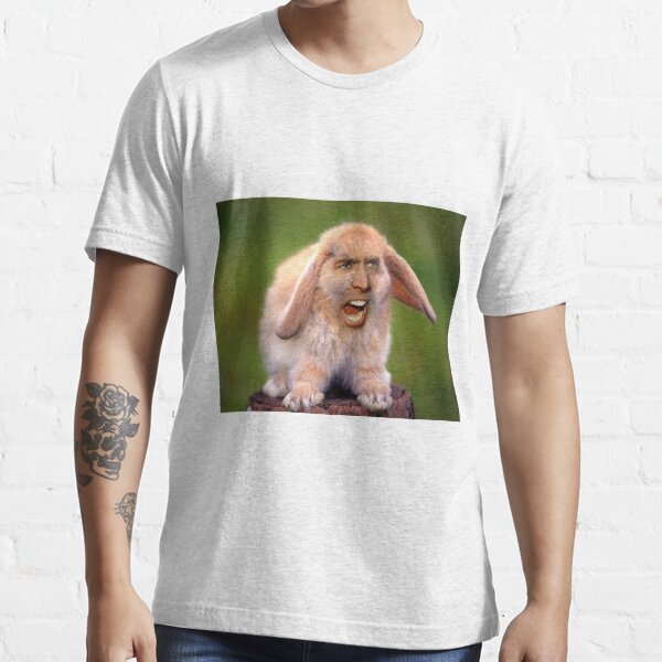 "Nicolas Cage/Rabbit" T-shirt by Balzac | Redbubble