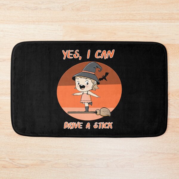 Item preview, Why Yes Actually I Can Drive a Stick Halloween Witch & Broom designed and sold by Myartbeyours.