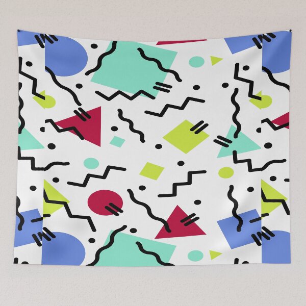 Item preview, Shapes and Objects Pattern Bed Sheet or Frock Design designed and sold by PodiShawna.