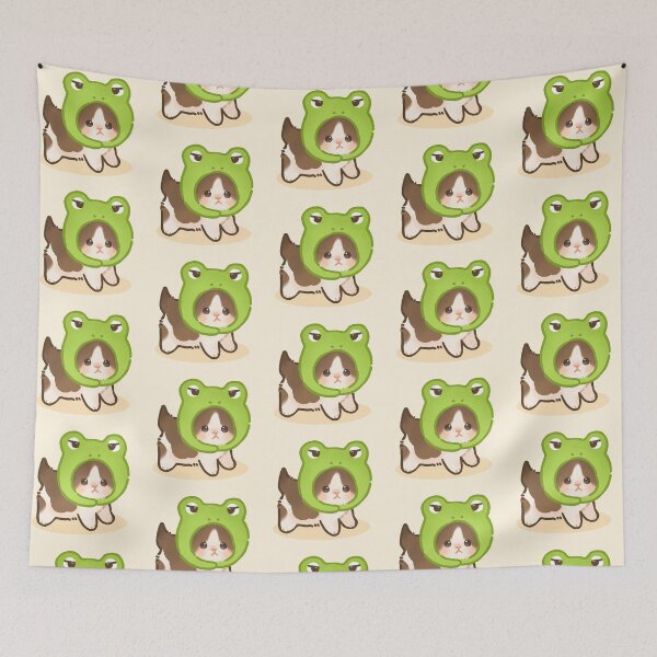 Item preview, Cute Cat with Frog Hat designed and sold by twinklestrokes.