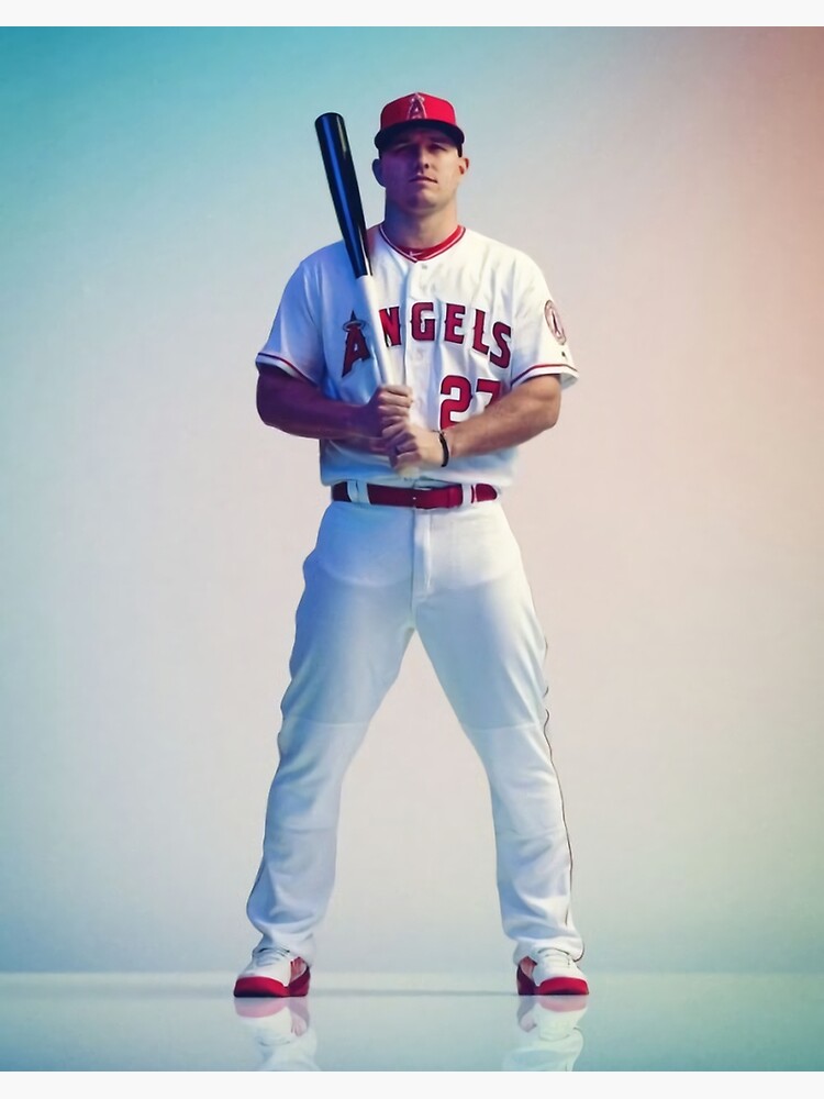 Mike Trout Poster Los Angeles Angels Art Print 11x14 