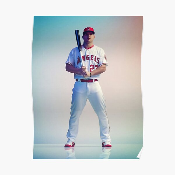 Mike Trout Poster Los Angeles Angels Baseball Hand Made Posters Canvas –  CanvasBlackArt