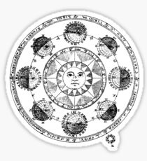 Medieval Astronomical Chart of Planets Sticker