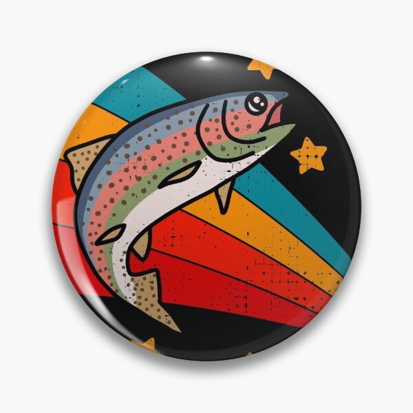 Item preview, Retro Rainbow Trout Sport Fly Fishing And Angling Space designed and sold by JokeGysen.