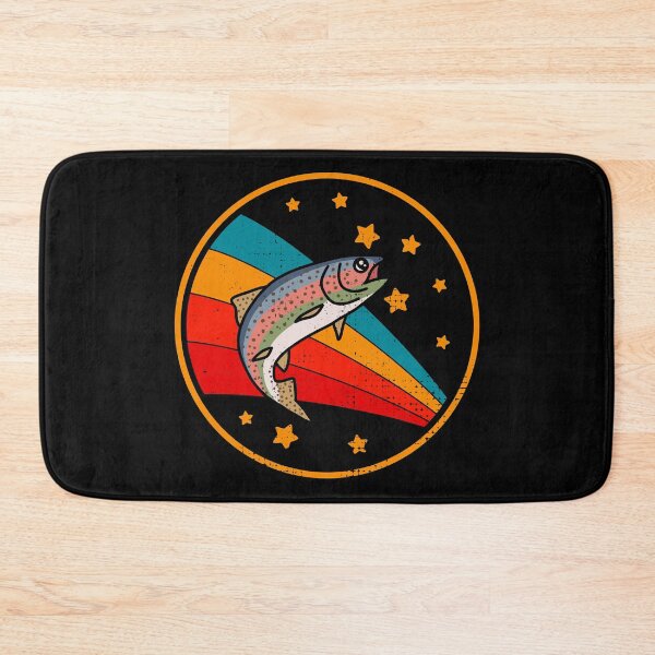Item preview, Retro Rainbow Trout Sport Fly Fishing And Angling Space designed and sold by JokeGysen.