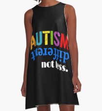 Autism different not less white A-Line Dress