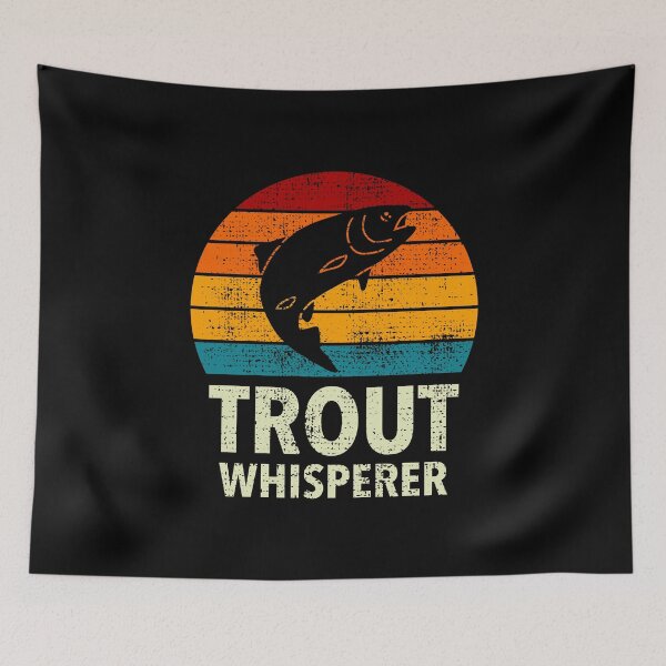 Item preview, Retro Rainbow Trout Sport Fly Fishing And Angling Space designed and sold by JokeGysen.