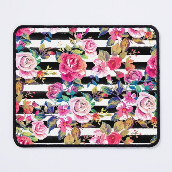 Item preview, Cute spring floral and stripes watercolor pattern designed and sold by InovArtS.
