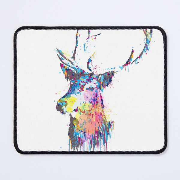 Item preview, Cool awesome deer head colorful vibrant watercolors  designed and sold by InovArtS.
