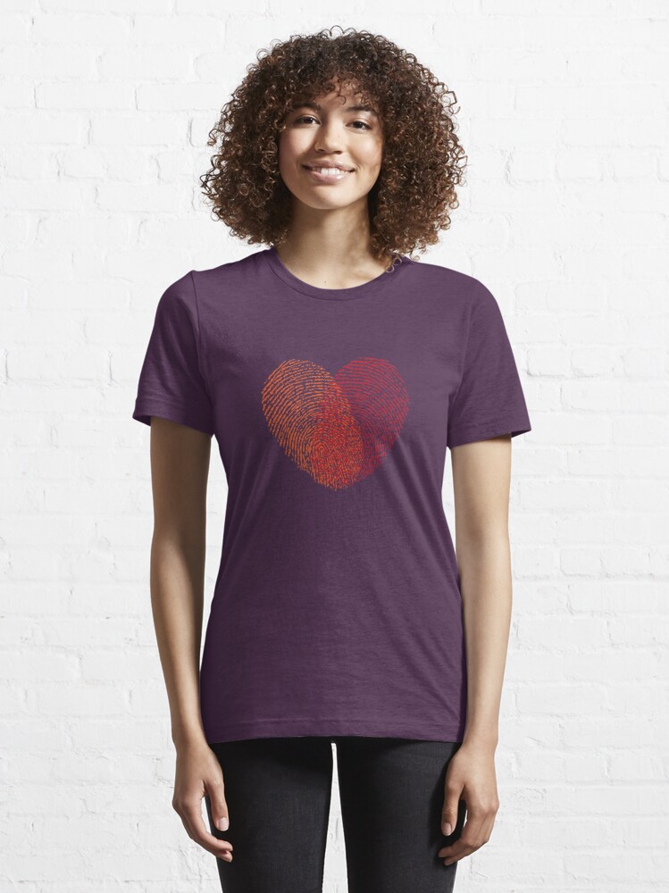 Heart Fingerprint Los Angeles Rams T-Shirt - Kingteeshop