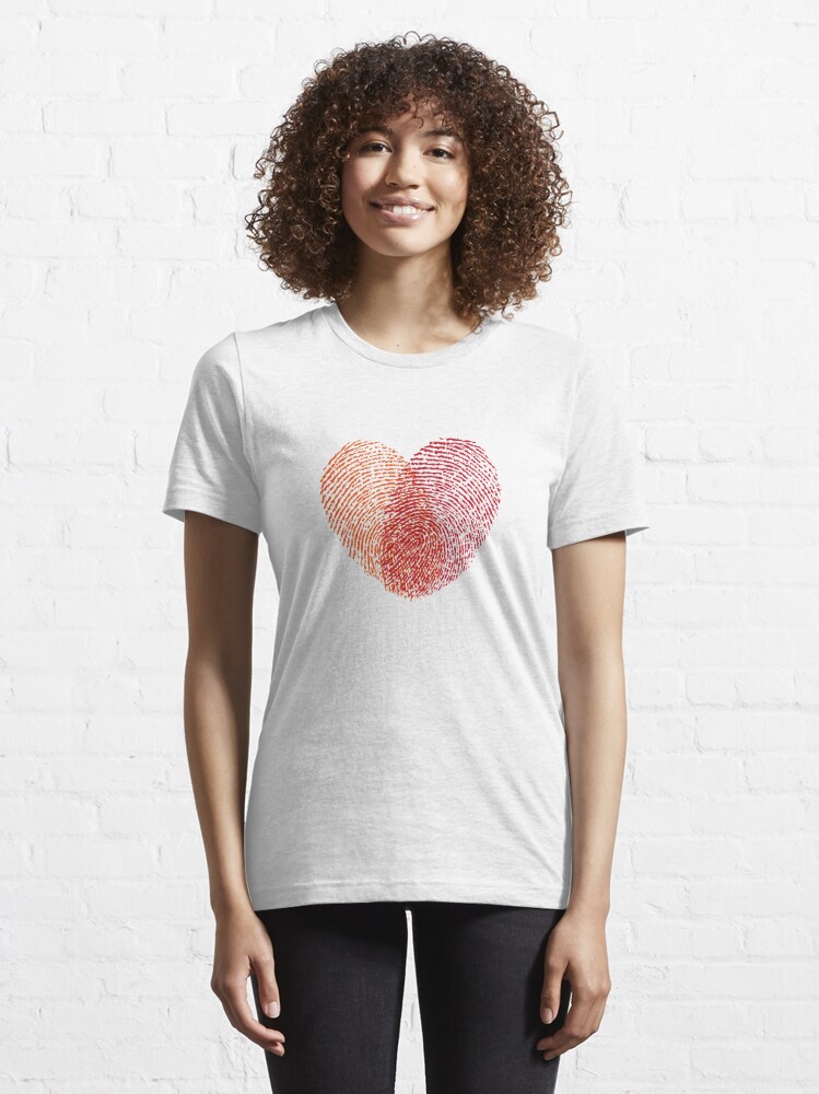 Heart Fingerprint Los Angeles Rams T-Shirt - Kingteeshop