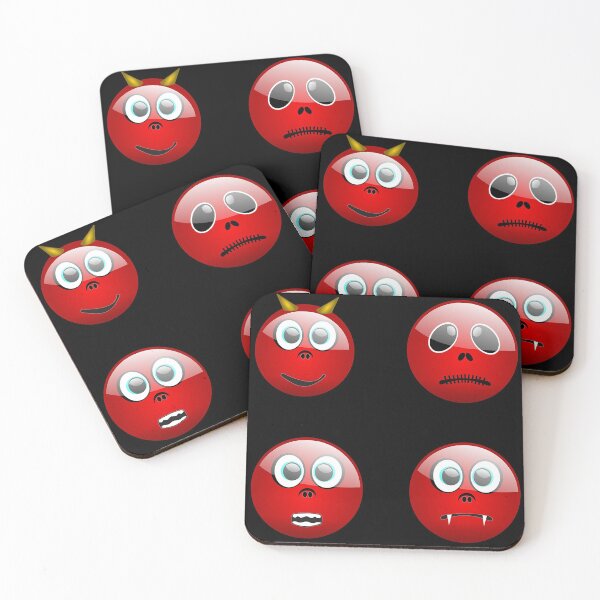 Item preview, Halloween Devils Emotions Pack In Black designed and sold by LuckyKermit.