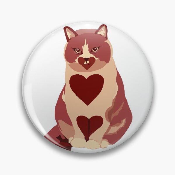 Item preview, red heart cat !! designed and sold by em2furn.