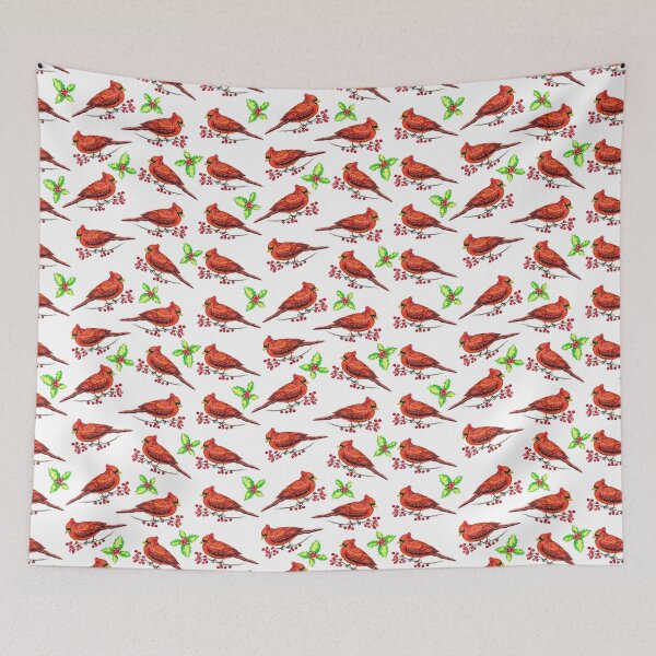 Item preview, Cardinals Christmas Pattern designed and sold by Streetshop79.