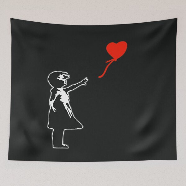 Item preview, Banksy Balloon Girl White Outlines Spray Paint And Stencil designed and sold by WE-ARE-BANKSY.