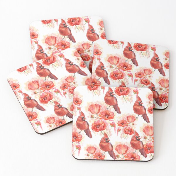 Item preview, Cardinals Red Flower Art designed and sold by Streetshop79.