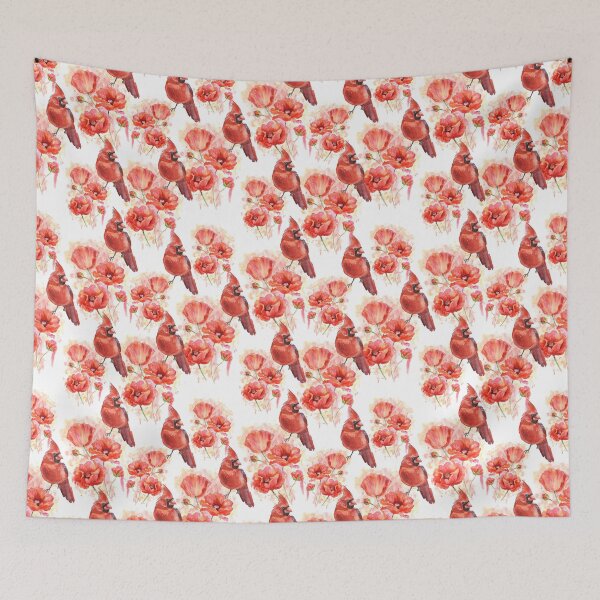 Item preview, Cardinals Red Flower Art designed and sold by Streetshop79.