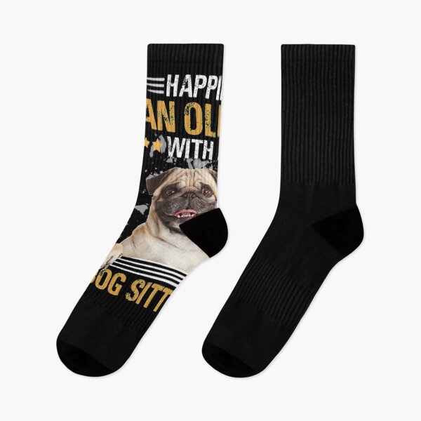 Item preview, Happiness Is An Old Man T-ShirtHappiness Is An Old Man With A Beer And A Pug Sitting Near  designed and sold by LuluLittleItaly.