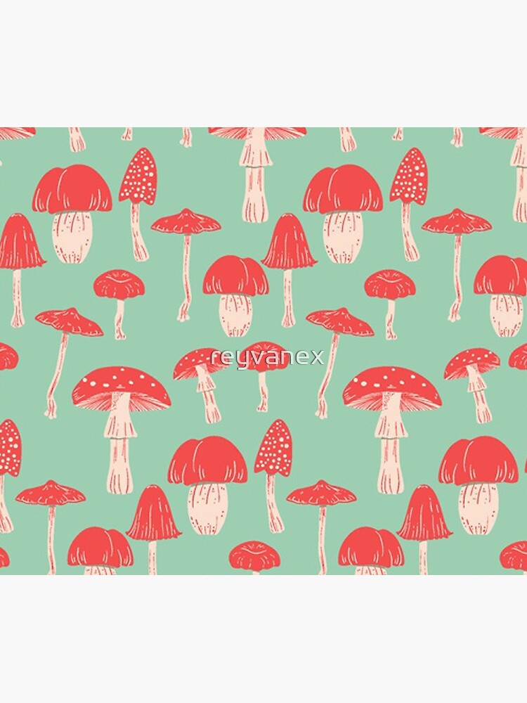 Disover Mushroom Red Pattern Shower Curtain