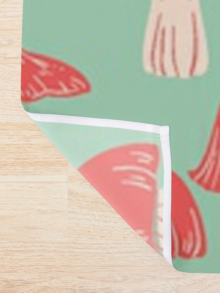 Discover Mushroom Red Pattern Shower Curtain