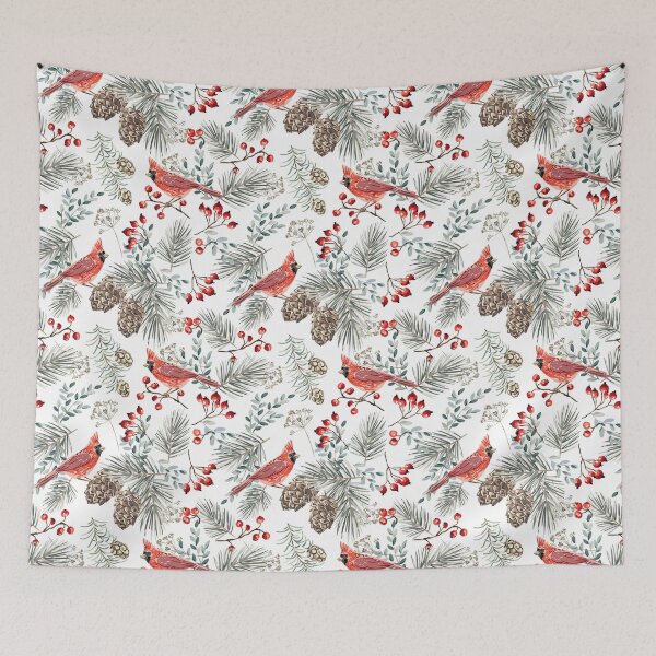 Item preview, Cardinals Christmas Vintage Pattern designed and sold by Streetshop79.
