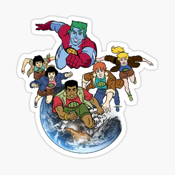 Capitaine planète équipe Sticker