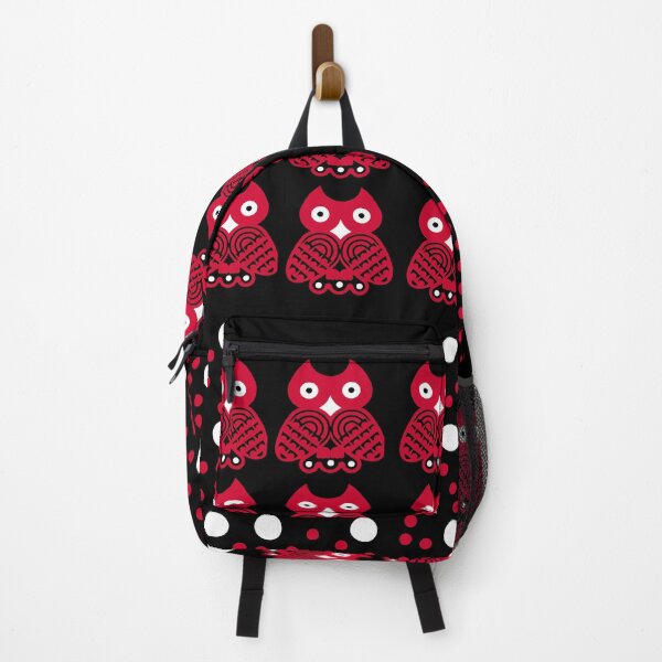 Item preview, Holly Red Winter Polka Dot & Owl Pattern,Christmas Funny Owl Pattern,Black And Red Polka Dot Background, designed and sold by Tamas Das.