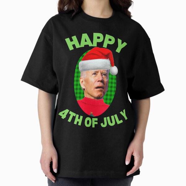Item preview, Happy 4th of July Biden joe Christmas holiday Xmas family friends party ugly Christmas shirt sweater humor Santa tree designed and sold by tiffanator606.
