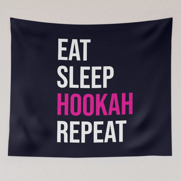 Item preview, Eat Sleep Hookah Repeat designed and sold by CatArtStore.