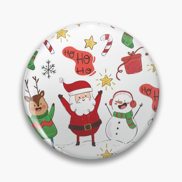 Item preview, colorful christmas santa claus pattern designed and sold by cruzzcreation.