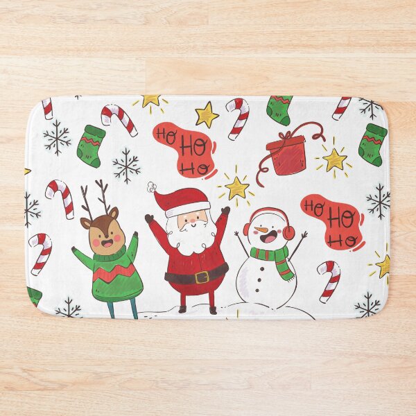 Item preview, colorful christmas santa claus pattern designed and sold by cruzzcreation.