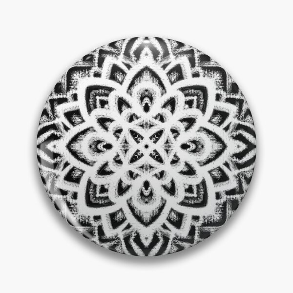 Item preview, Black and white chalk mandala  designed and sold by JuzBeMindful.