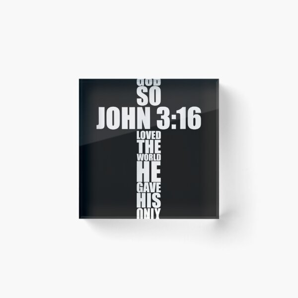 Item preview, John 316 Christian Cross Religious Bible Verse designed and sold by TrumpshiAnei.