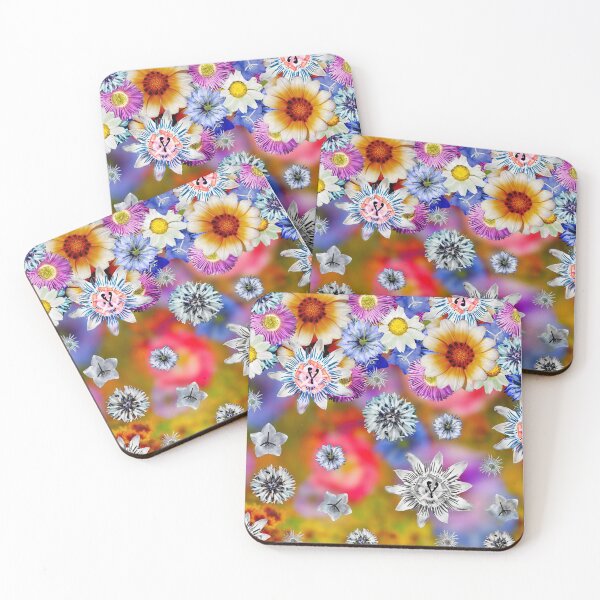 Item preview, Colorful & Feminine Summer Floral Snowflakes designed and sold by Versatill.