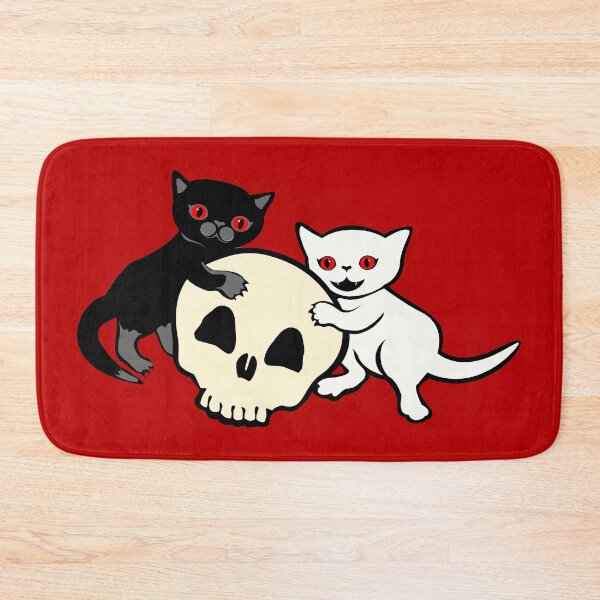 Item preview, skull with cats cute kittens halloween cat designed and sold by MiraNomegusta.