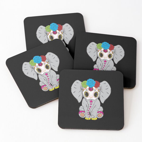 Item preview, Sugar Skull Elephant Day of The Dead Animal Lover Gift  designed and sold by Ifeanyichukw.