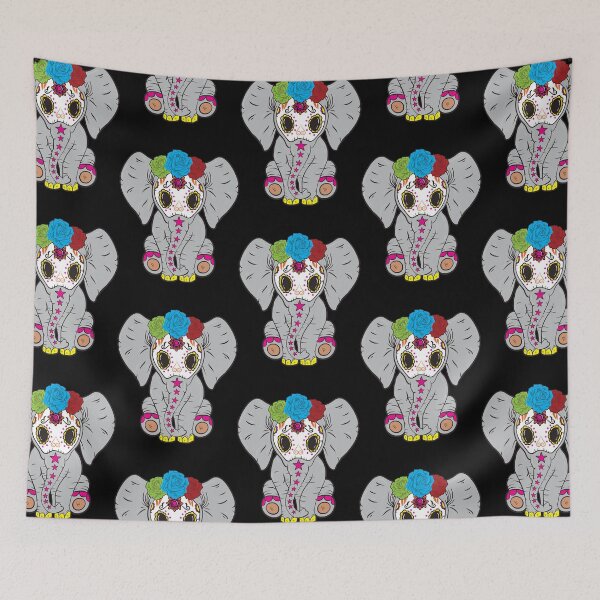 Item preview, Sugar Skull Elephant Day of The Dead Animal Lover Gift  designed and sold by Ifeanyichukw.