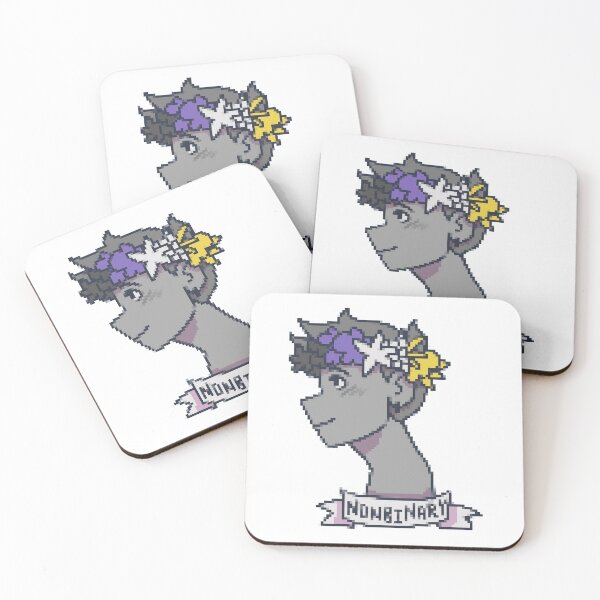 Item preview, pixel flower crown pride: Nonbinary  designed and sold by Hyacinth-dragon.