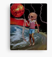 Dark Day At The Beach Canvas Print