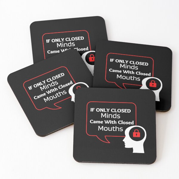 Item preview, If Only Closed Minds Came With Closed Mouths (Red) designed and sold by Vimbuy.