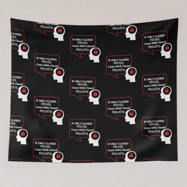 Item preview, If Only Closed Minds Came With Closed Mouths (Red) designed and sold by Vimbuy.