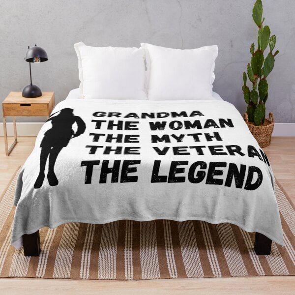 Item preview, Grandma the woman the myth the veteran the legend (Black) - Grandparents Day and Veterans Day designed and sold by CaitU.