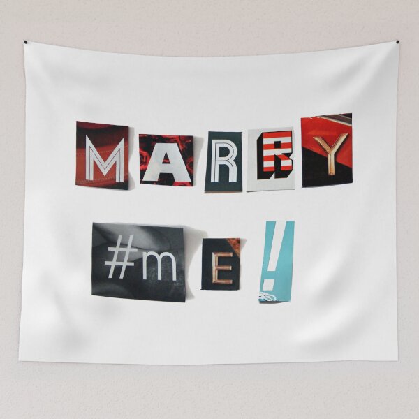 Item preview, Marry me - anonymous threatening letters designed and sold by Hell-Prints.