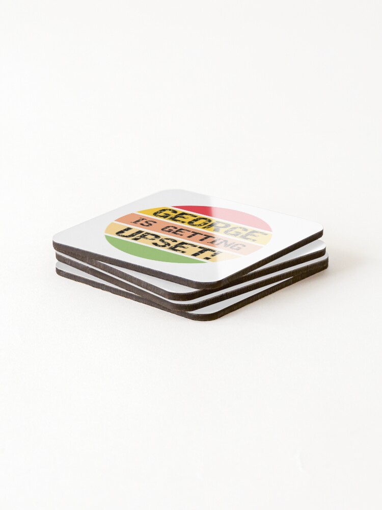Thumbnail 4 of 5, Coasters (Set of 4), George Is Getting Upset designed and sold by lacticproblems.