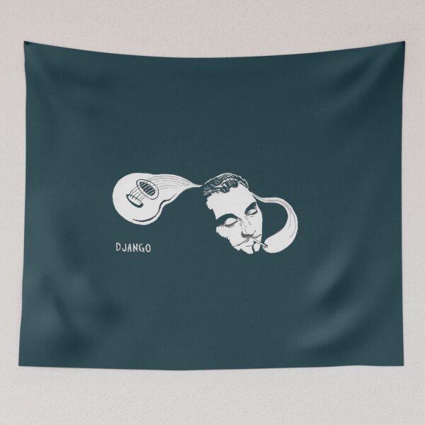 Item preview, Django Reinhardt Gypsy Jazz Guitarist Smoke Guitar designed and sold by JurrienTimber.