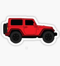 Pegatina Red Jeep