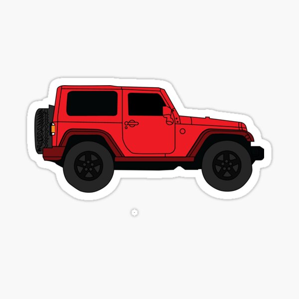 Red Jeep Sticker