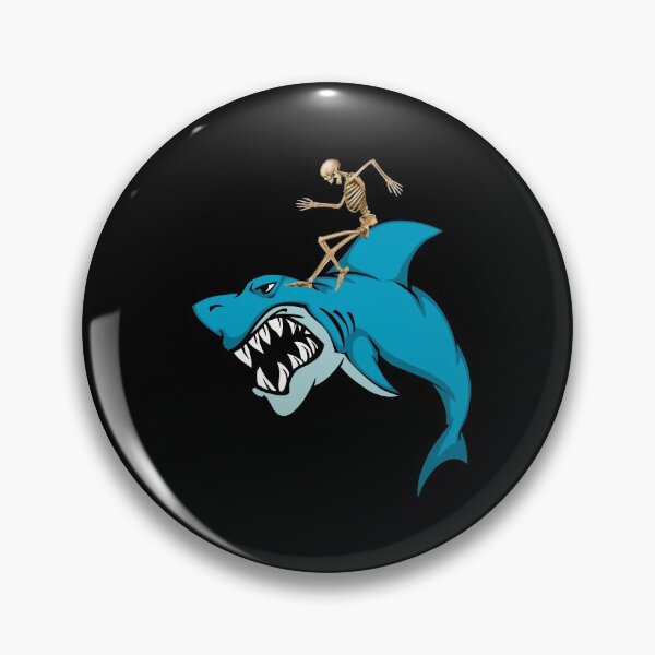 Item preview, Skeleton Riding Rodeo Skittish Shark Funny Halloween Gift Idea designed and sold by DKA-2ndBoy.